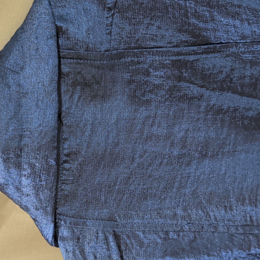 Shiny Blue Button-Up Jacket 14 - Picture 7 of 10